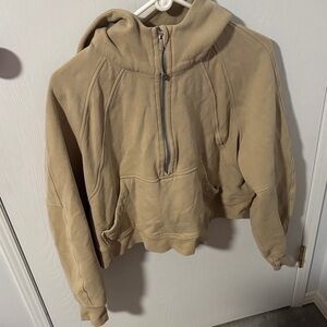 Tan Lululemon scuba hoodie